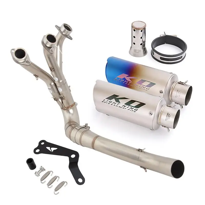 For YAMAHA Tracer 9/9GT 2021-2024 MT09 FZ09 2020-2024 XSR900 Motorcycle Exhaust Header Link Tube Muffler Tail Pipe DB Killer