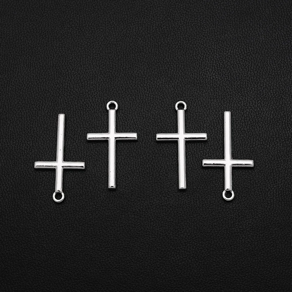 40pcs/lot--13x23mm Mini Cross Charms Christianity Pendants For Diy Jewelry Making Supplies Accessories Wholesale Bulk Items