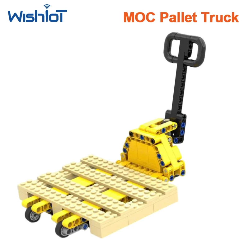 Small Particle MOC Forklift Building Block Kit Construction Engineering Vehicle Toy for Adults Kids DIY Excluding wheels