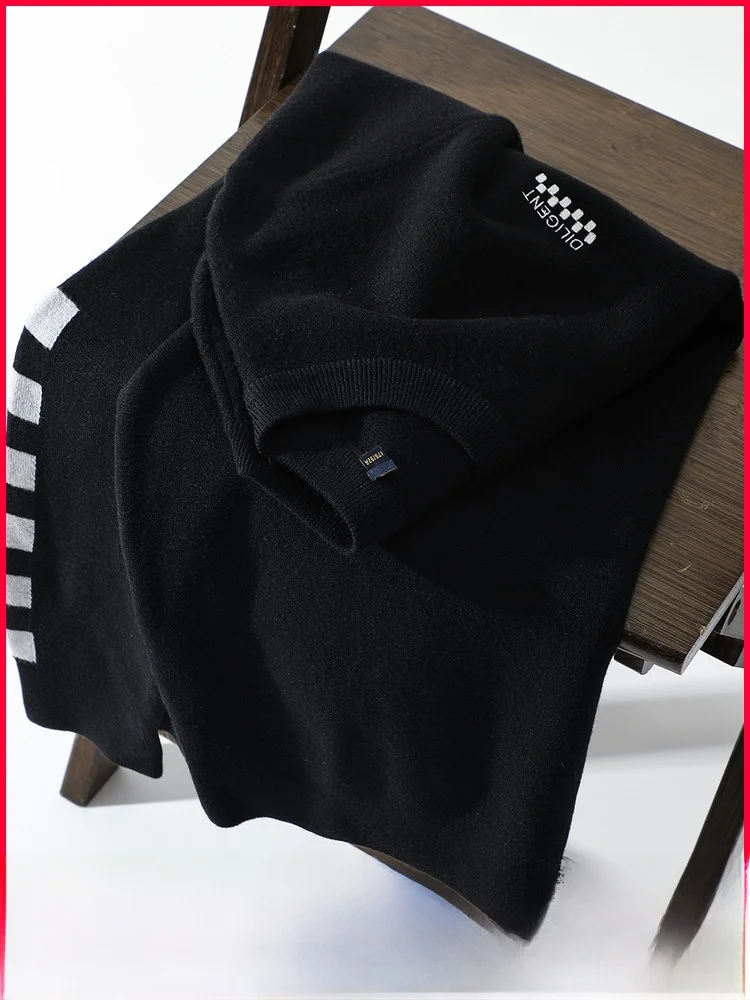 

Warm Knitted Sweater for Men round Ne Casual Sle Polyester Fiber Soft And Comfortable Autumn Winter Faionable ential...