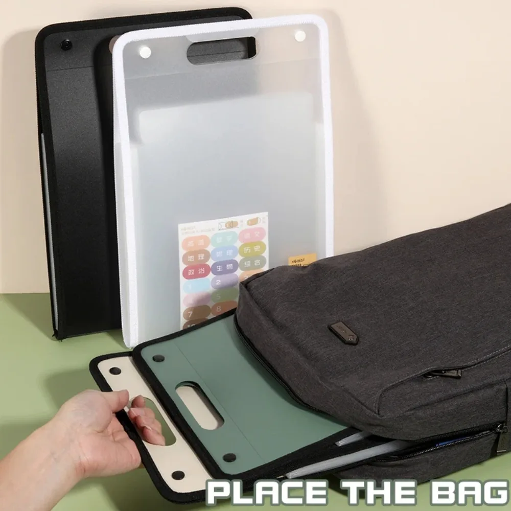 Briefcases A4 Vertical Folder Organ Bag PP Material 13 Pocket File Folders Durable Portable A4 File Storage Bag Classroom