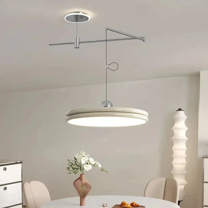 Nordic Modern Personalized Bauhaus Rocker Design Hanging Lamp Scalable Restaurant Dining Table Pendant Light Study Light Fixture