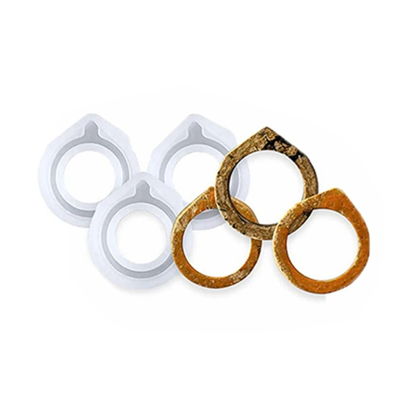 3 Pcs Resin Casting Circle Jewelry Molds Resin Ring Mold Silicone Jewelry DIY