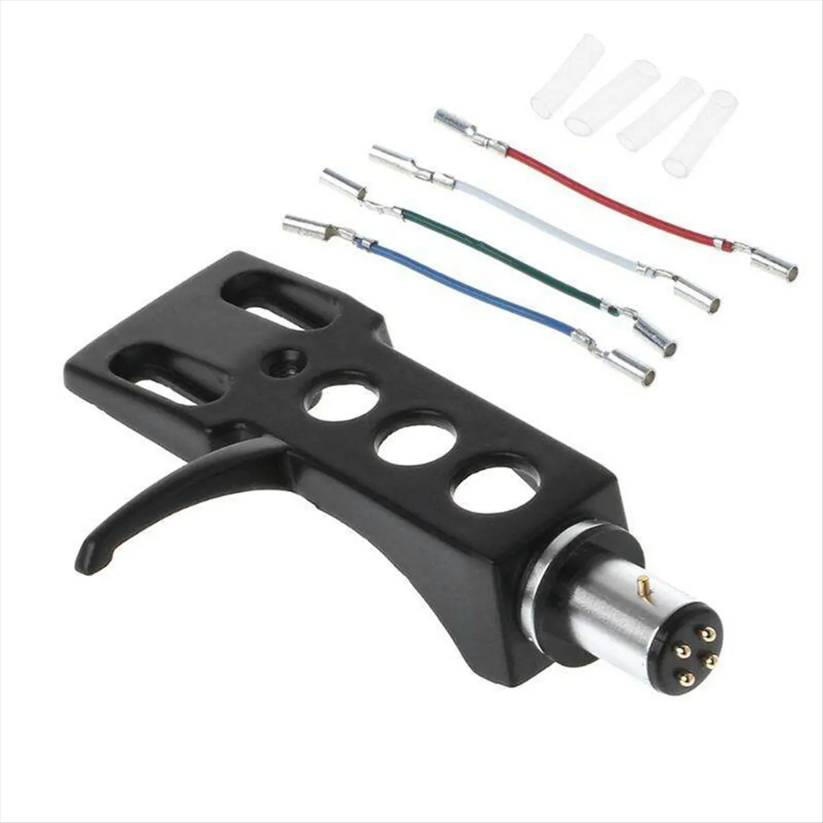 AT42 Phono Turntable Headshell Mount Phono Cartridge Phonograph Head Holder Stylus Lead Wire for LP Disc Record Player