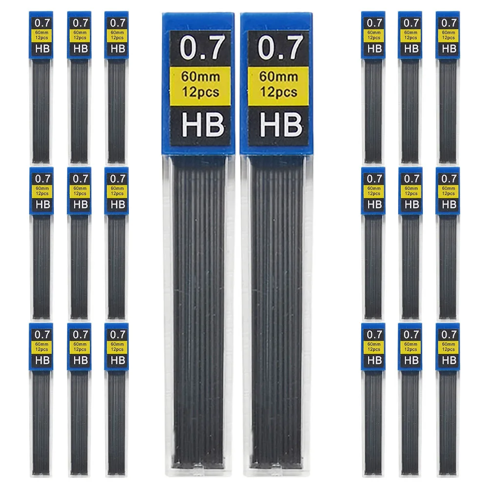 

240 pcs Mechanical Pencil Lead Refills Black Smooth Writing 07mm Portable Packaging Universal Compatibility Drafting Lead
