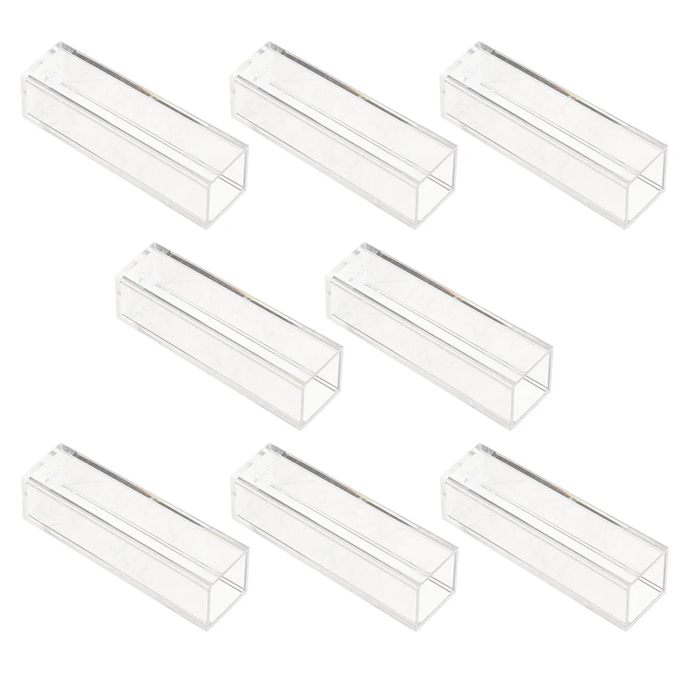 8 Pcs Disposable Cuvette Packing Cube Plastic Model Turntable Standard Cuvettes