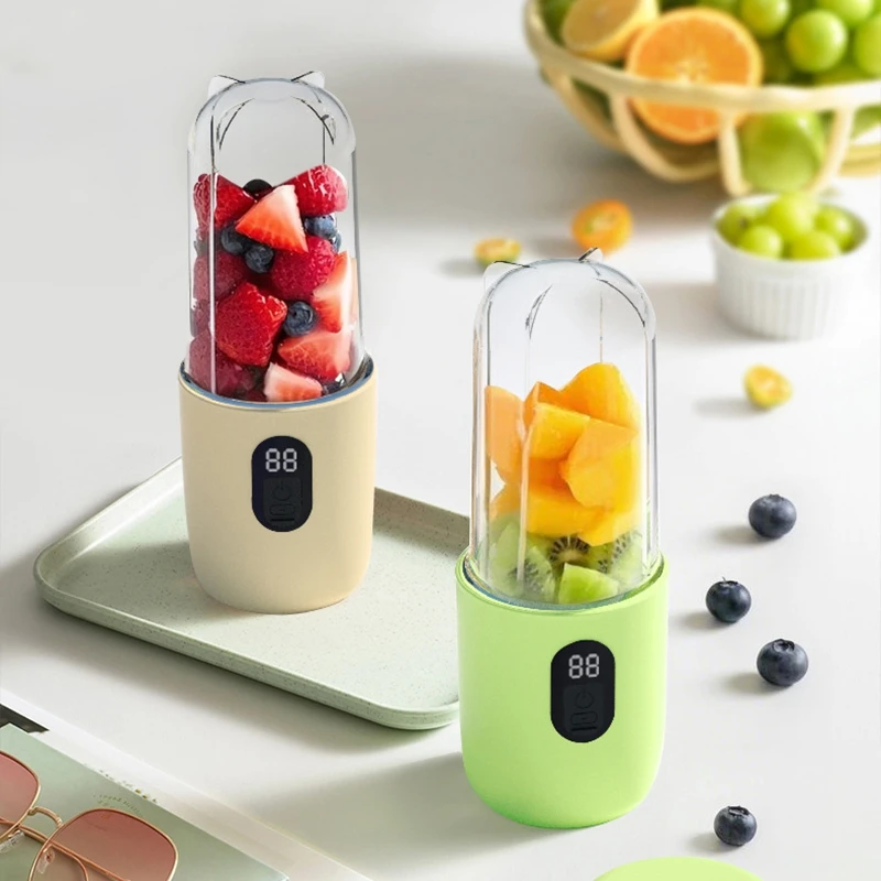 خلاط ميديا المحمول USB القابل لإعادة الشحن اللاسلكي خلاط عصارة صغير لعصير هزة البروتين السفر زجاجة رياضية كوب لصنع العصائر