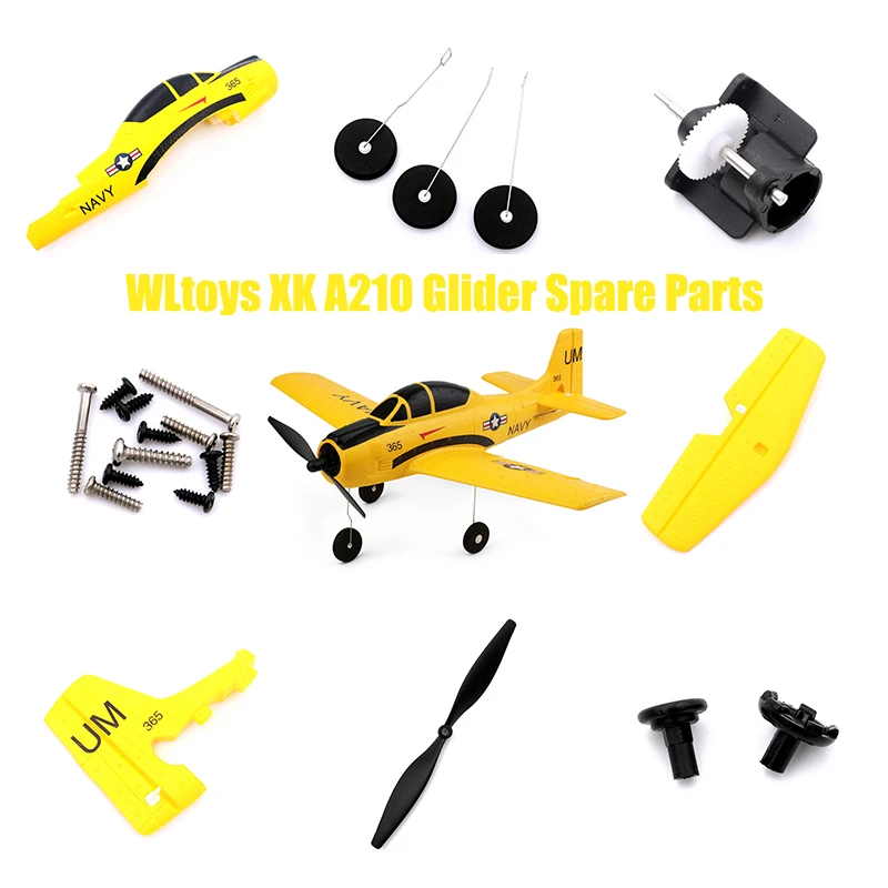 

Wltoys XK A210 T28 RC Remote Controlled Drone Spare Parts Motor Gear Blade Remote Control Main Board Screw Steering Engine