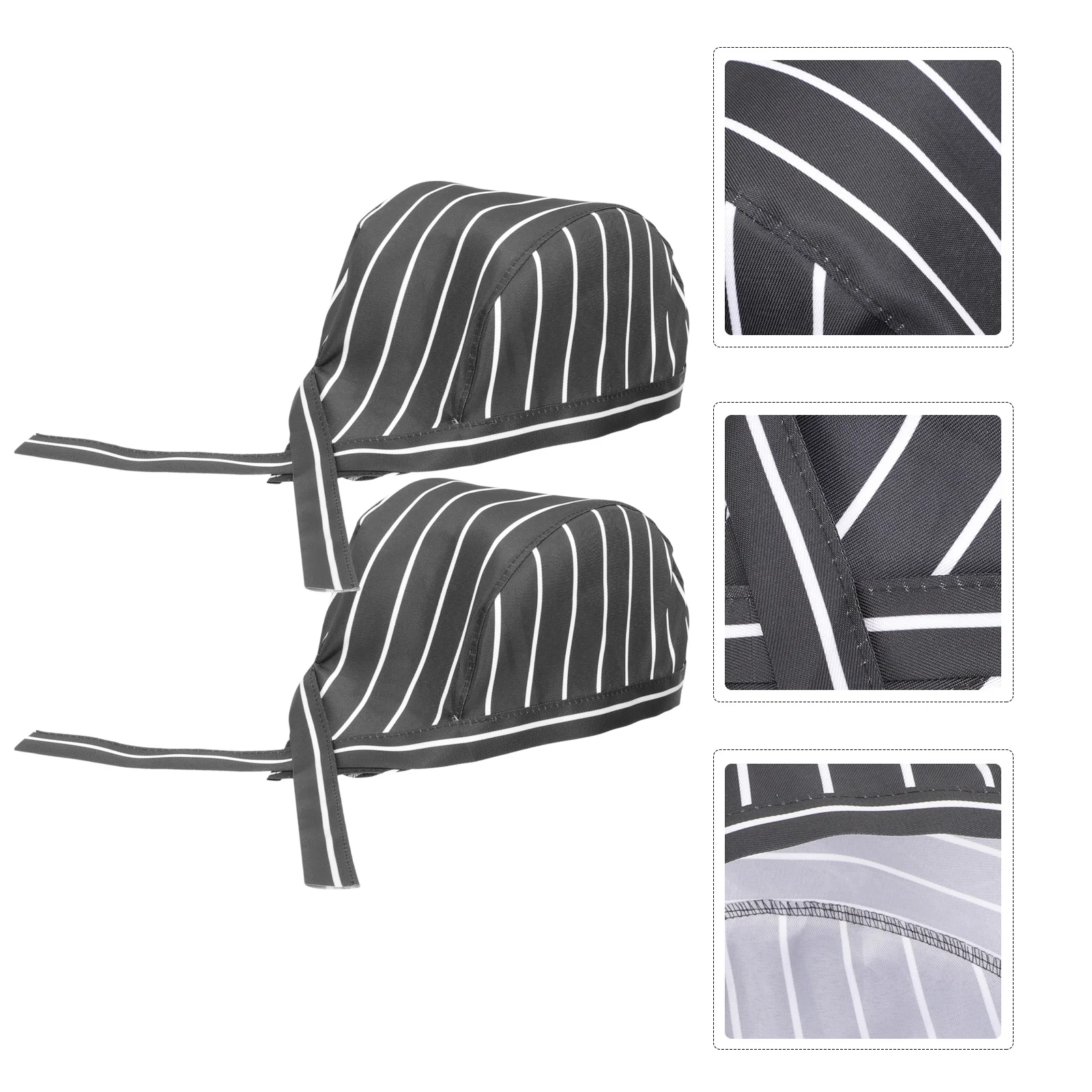 2 Stück atmungsaktive Kochmützen, Unisex, schwarz, weiß, Baumwolle, für Küche, Kochen, Catering, Restaurant, Kochmützen, Küchenbedarf