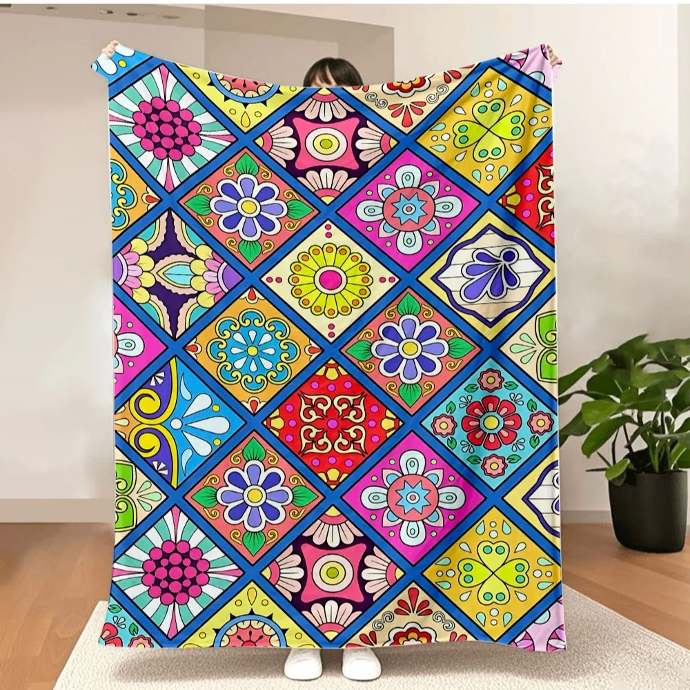 Cute Dog Claw Blanket Grid Flannel Blanlet Soft Comfortable for Office Sofa Nap for Friend Gift Brithday Gift Bedroom Decoration