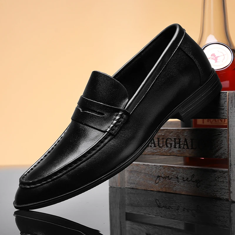 

Мужские туфли из натуральной кожи, новые, для вождения, повседневные, в стиле слипонов, модные, для улицы, лоферы, удобные.