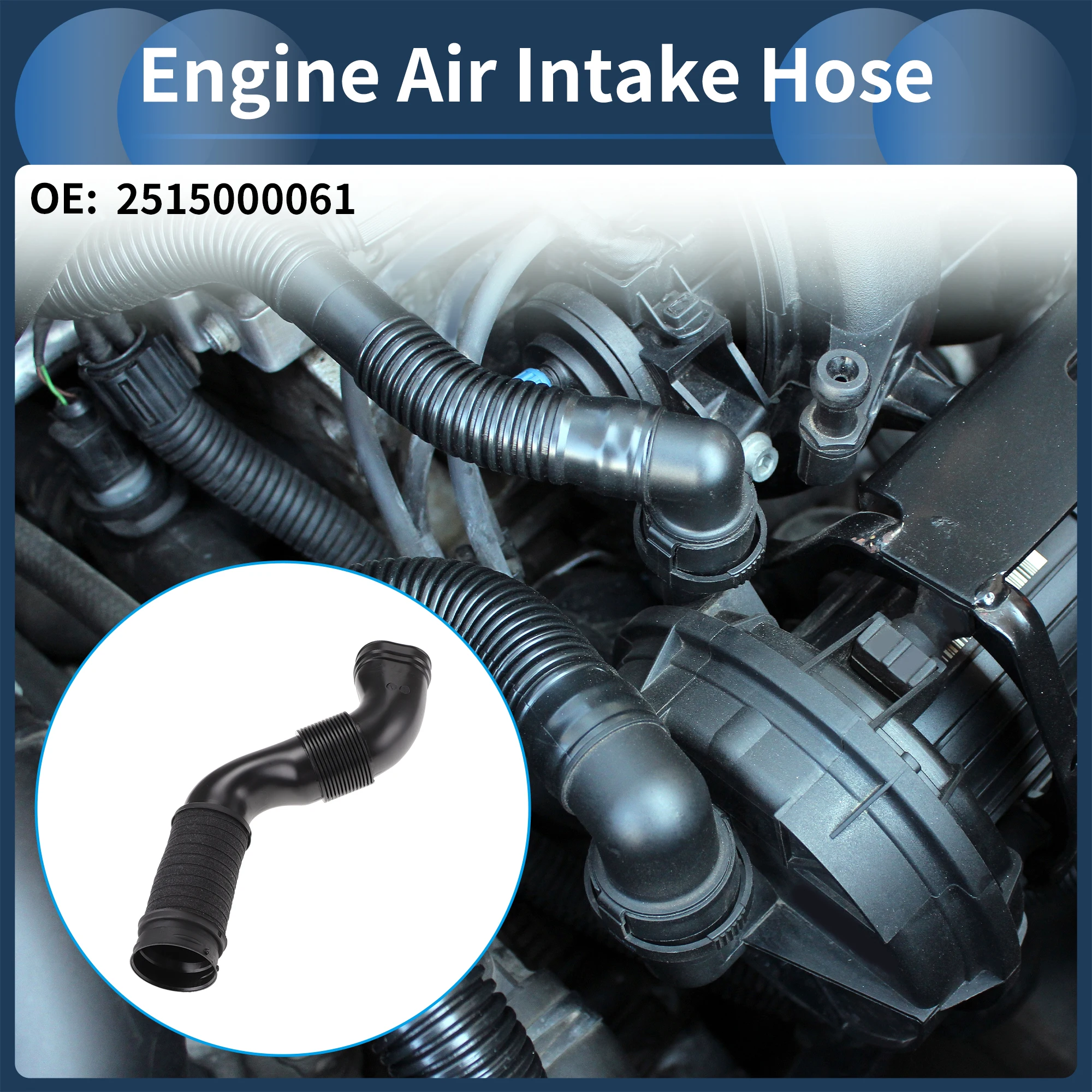 

X AUTOHAUX Engine Air Intake Hose for Mercedes-Benz Right Side Air Intake Duct 2515000061