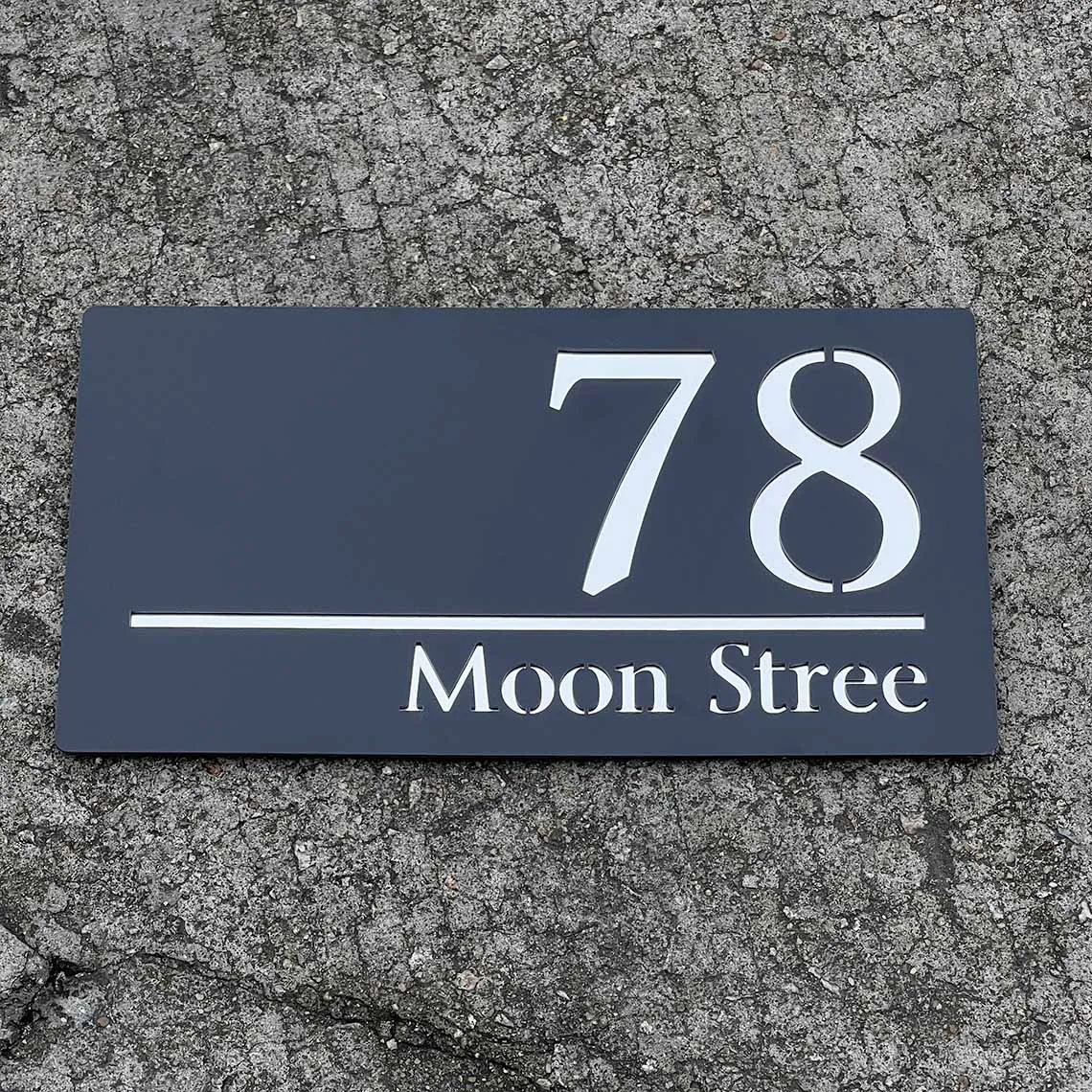 9.5x17.5inch Exterior House Number Sign Customized Acrylic House Sign  Modern Door Number Plaque Street Name Waterproof Plate