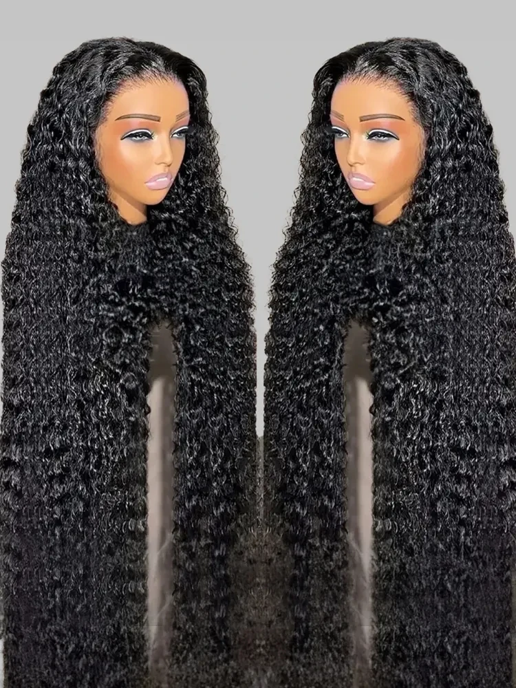 200% Lace Front Wig Deep Wave Human Hair Wigs Pre Plucked For Women 30 32 36Inch Curly Remy 13x4 13x6 HD Lace Frontal Wig