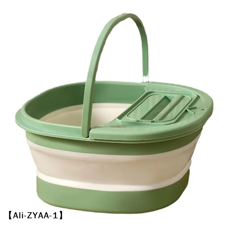 【A】Collapsible TEP Material Foot Soak Bucket Foldable Footbath Massage Tub Portable Spa Pedicure Bathtub For Family Daily Use - view 5