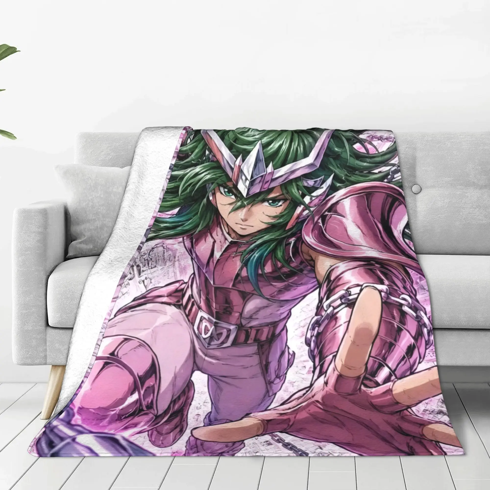 saint seiya saint seiya Blanket All Season Cute Thin Throw Blankets For Office  Plush Thin Quilt