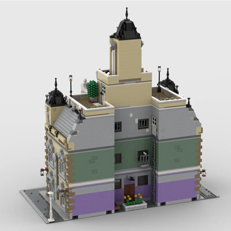 5009pcs MOC Modular Buildings The Courthouse - Police Station X2 Alternate Build Model Building Blocks Toys Collection Display