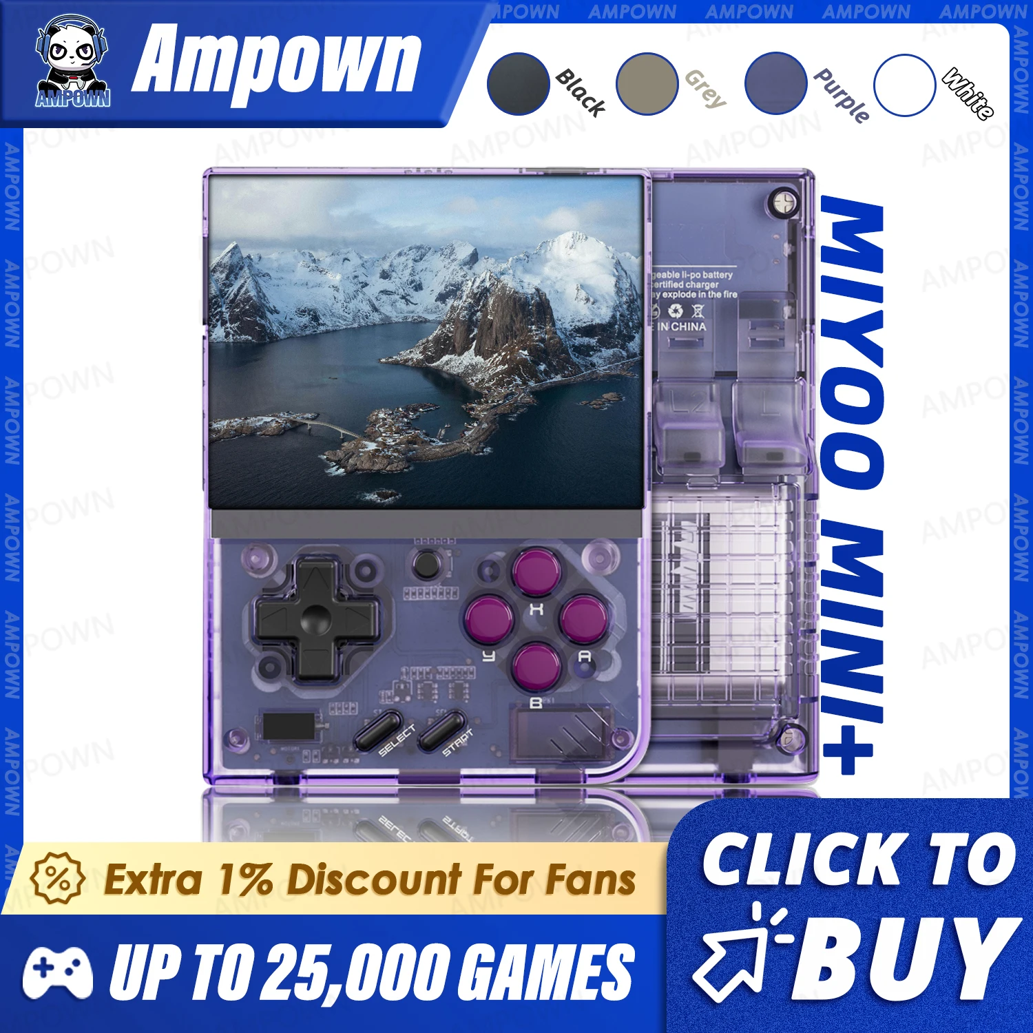 Console Rétro Miyoo Mini Plus – 64 Go, 20000+ Jeux, écran IPS 3,5 Pouces