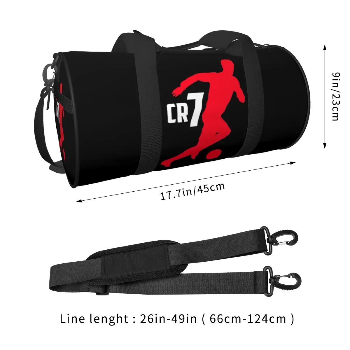 Cr7 Funny Sports Bags Training Gym Bag with Shoes Funny Cristianoed Ronaldoed Handbags Male Female Printed Portable Fitness Bag