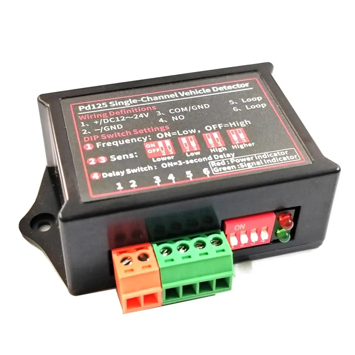 ABFW New 12V to 24VDC Car Parking System Single Channel Loop Detector PD125 with A Best Price/Detector de Lazo Inductivo