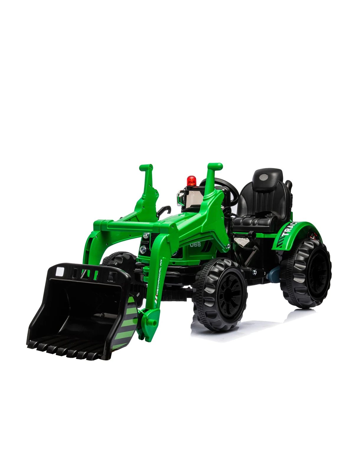 Koparka dla dzieci, zasilana akumulatorem 12V, 2 prędkości, pojazd budowlany, ładowarka przednia z klaksonem, pas bezpieczeństwa, na Boże Narodzenie i Nowy Rok
