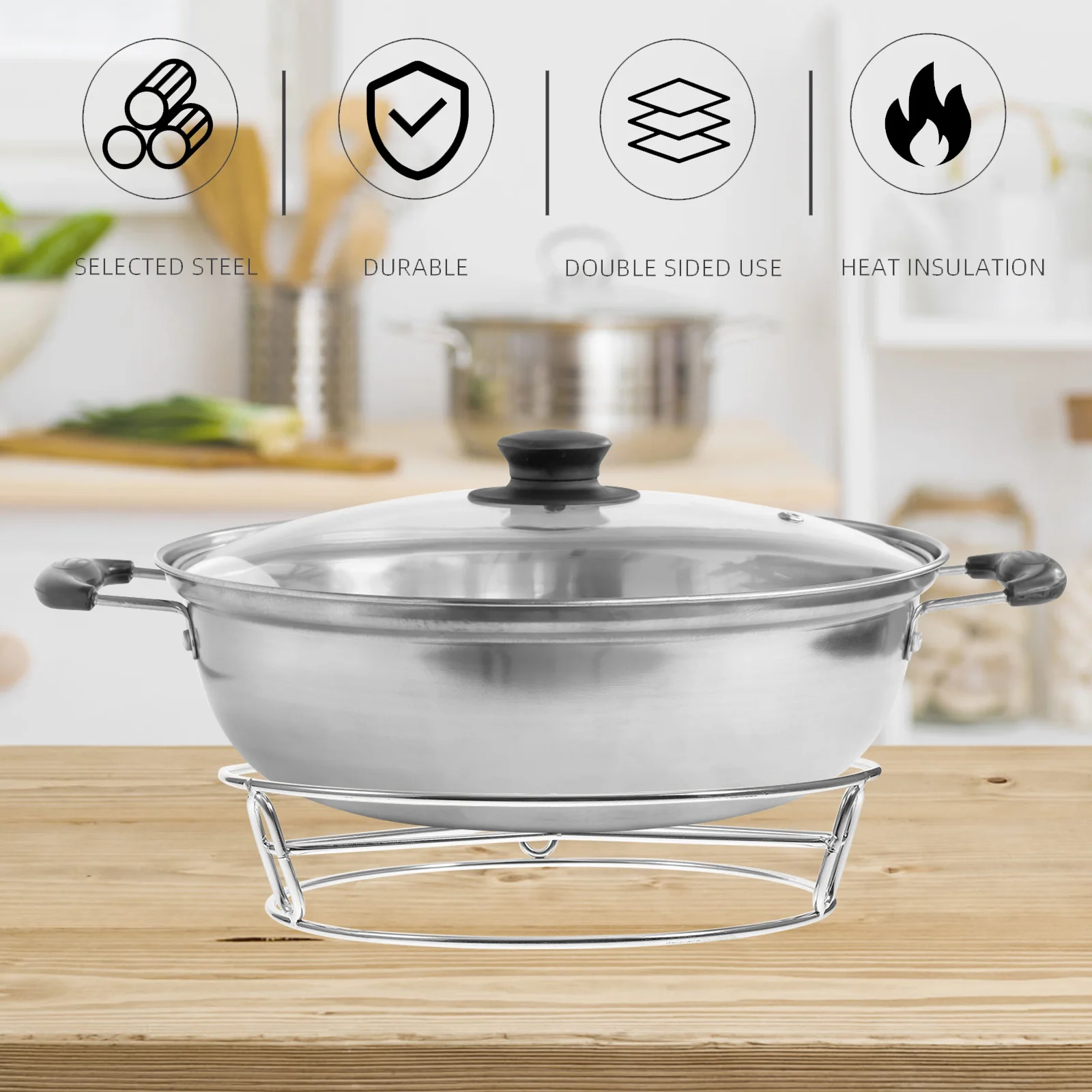 

Stainless Steel Egg Steam Rack Pan Cooking Stand Versatile Food Steamer Pot Stand Heat Insulation Kitchen Supplies