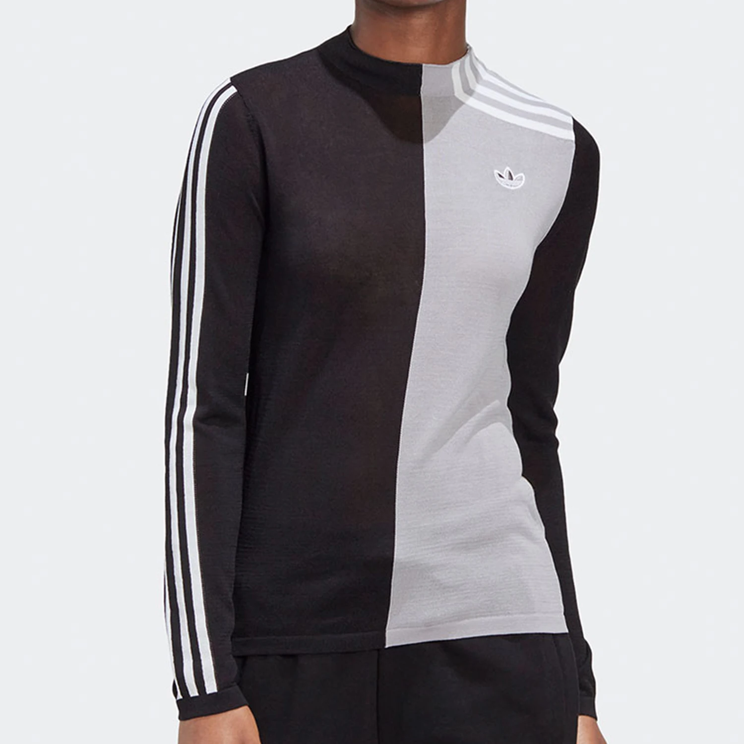 

Оригинальная женская толстовка Adidas Three Leaves с воротником-стойкой и капюшоном для спорта и отдыха FU3781