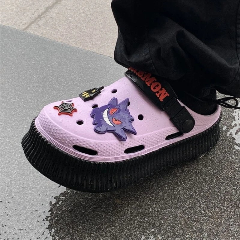 Pokemon Gengar Sandały Sylveon Kapcie Buty Anime Kreskówka Wodoodporne Fajne Nowe Jaskinia Lato Para Buty Plażowe Prezenty Świąteczne