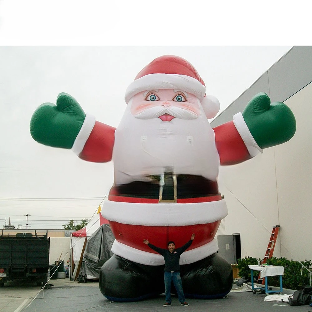 

Santa Claus Model 20ft Inflatable Advertising Santa Claus Christmas Balloon Outdoor Party Decoration LED Lights Jumbo