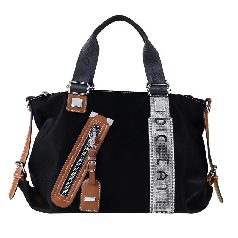 

Женская сумка-тоут большой вместимости, модная, универсальная, для повседневного использования, высококачественная сумка через плечо с алмазной вышивкой.