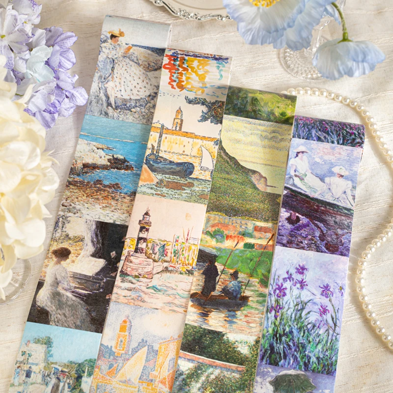 

Декоративная лента Washi Journal GO 6x200см с принтом «Масляная живопись» для винтажного декора дневников, скрапбуков и фоновых элементов