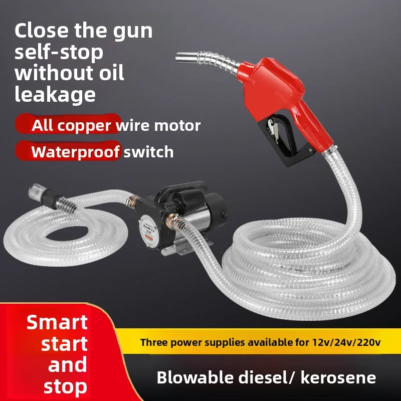 

Электрический масляный насос 12 В, 24 В, 220 В, небольшой масляный насос, устройство для перекачки и заправки, полностью медный провод, двигатель, водонепроницаемый переключатель