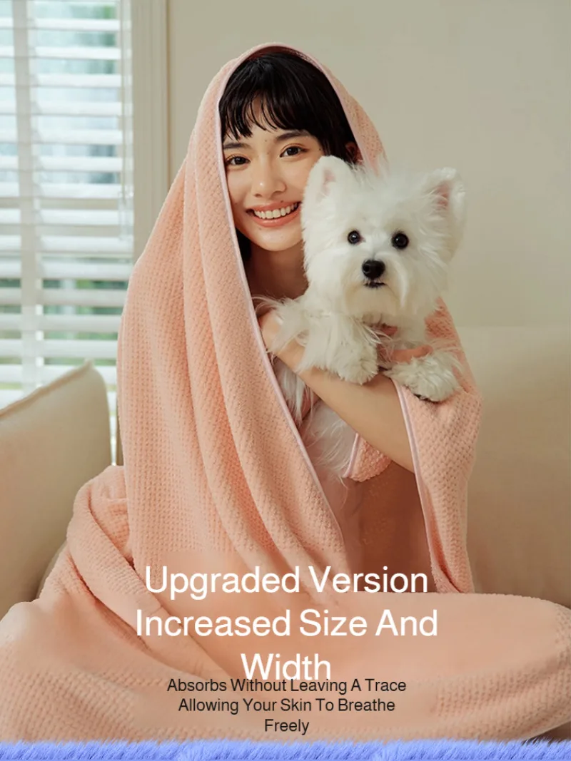 Adult Thickened Bath Towel Absorbent Quick-drying  Coral Fleece Towel Portable Household Large Towel for Bathroom Gym Hotel