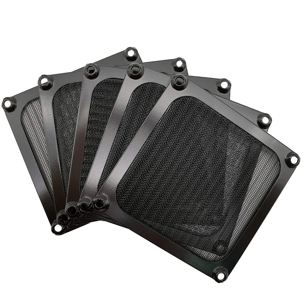 5 PCS Computer Fan Filter Grills Aluminum Dustproof Cover Dust Filter for PC Cooling Ch is Fans Grill Guard 90mm Fan