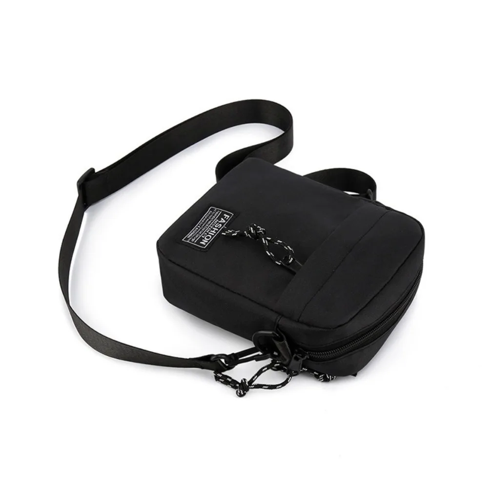 Bolsa crossbody masculina de cor sólida, grande capacidade, leve, bolsa de ombro de negócios, multifuncional, vários bolsos, bolsa quadrada pequena