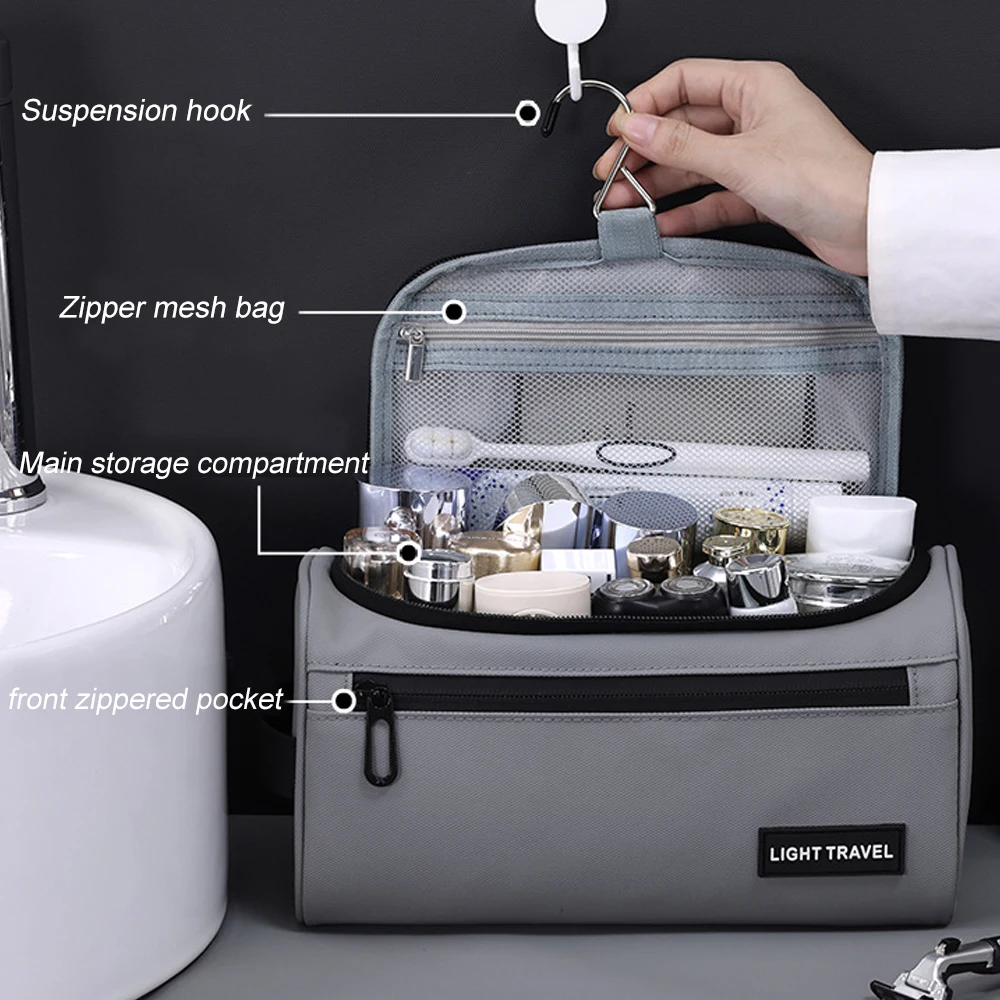 Toiletry Bag, Hanging Travel Shaving Dopp Kit, Water-resistant Toiletries Organizer Bags, Cosmetic Bags for Makeup Accessories