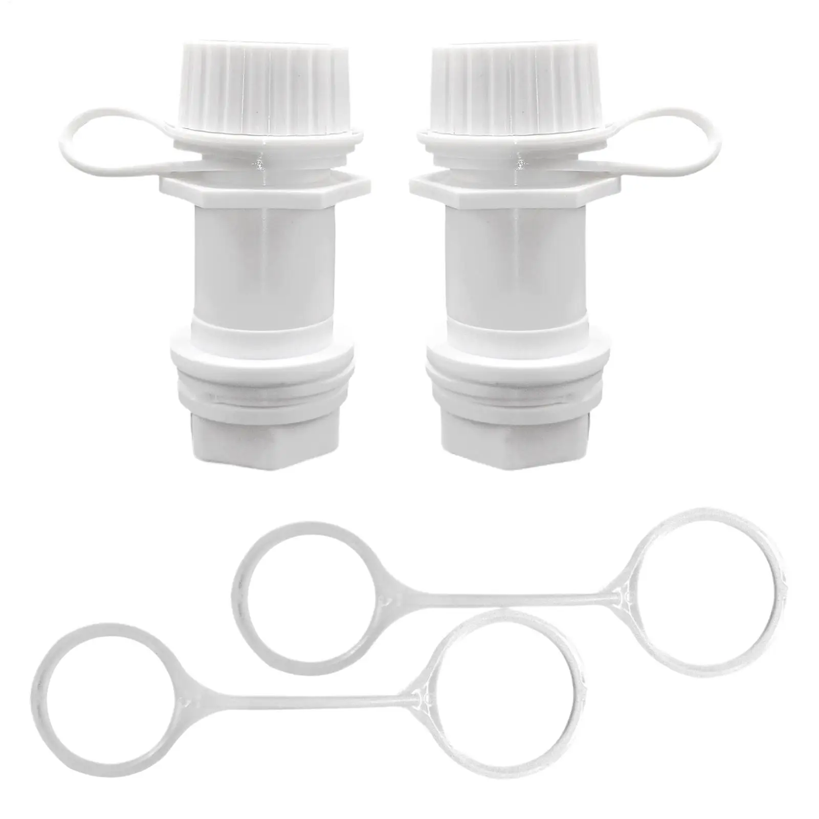 Threaded Drain Plug With Plastic Tethered Caps Cooler Drain Plug Replacement Parts White Plastic Cooler Drain Plug for Camping