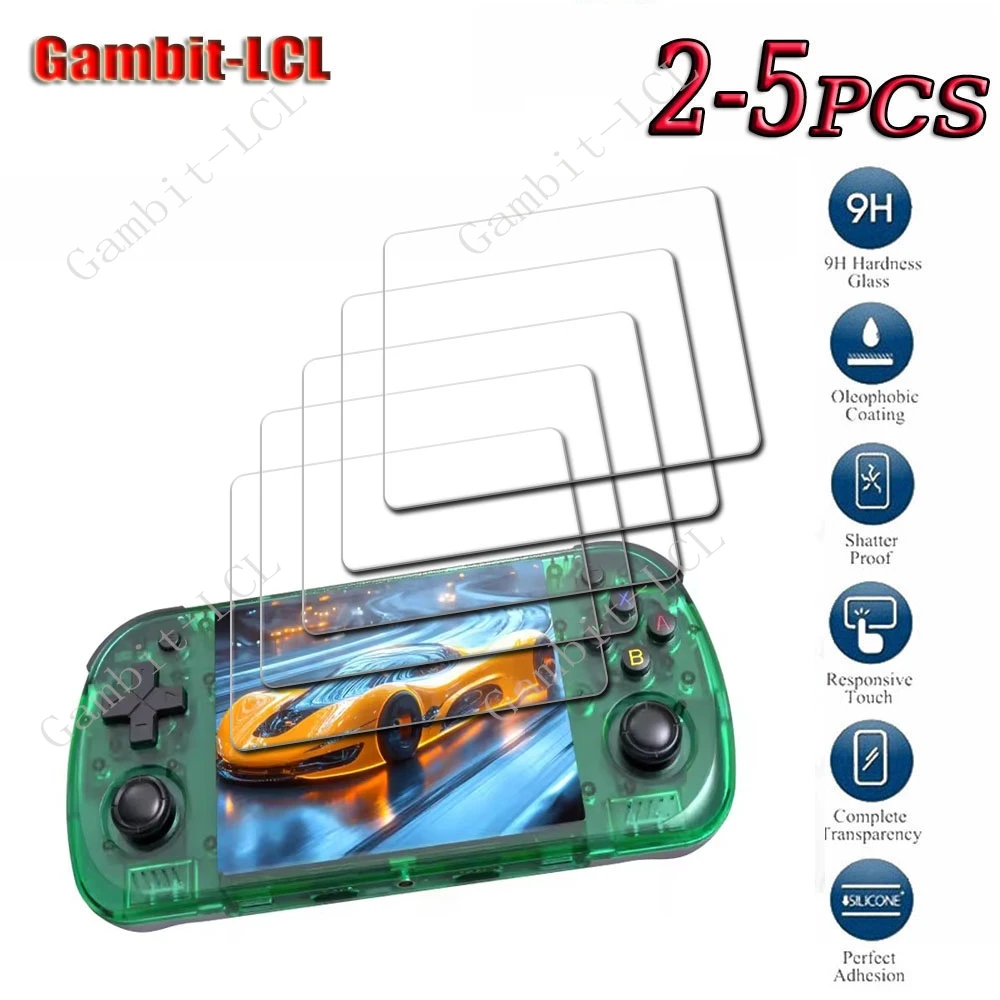 2-5PCS Vidro Temperado 9H HD para Console de Jogos Portátil R46H, R36H Pro Max, R36HProMax, Película Protetora de Tela de 4.2 polegadas