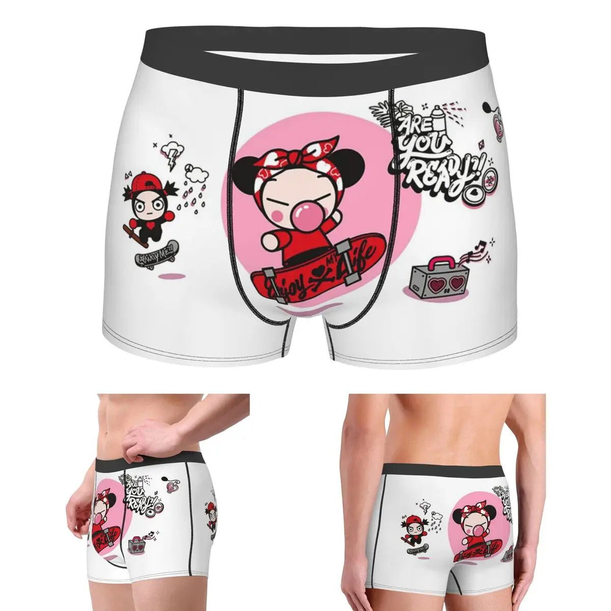 

Boxer Underpants Shorts Cartoon Pucca (5) Panties Male Comfortable Underwear for Homme Man Boyfriend Gift