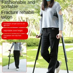 Rehabilitation Crutches Adjustable Walking Aid Dual Non Slip Support Cane Portable Mobility Aid for Youth Adults Recovery