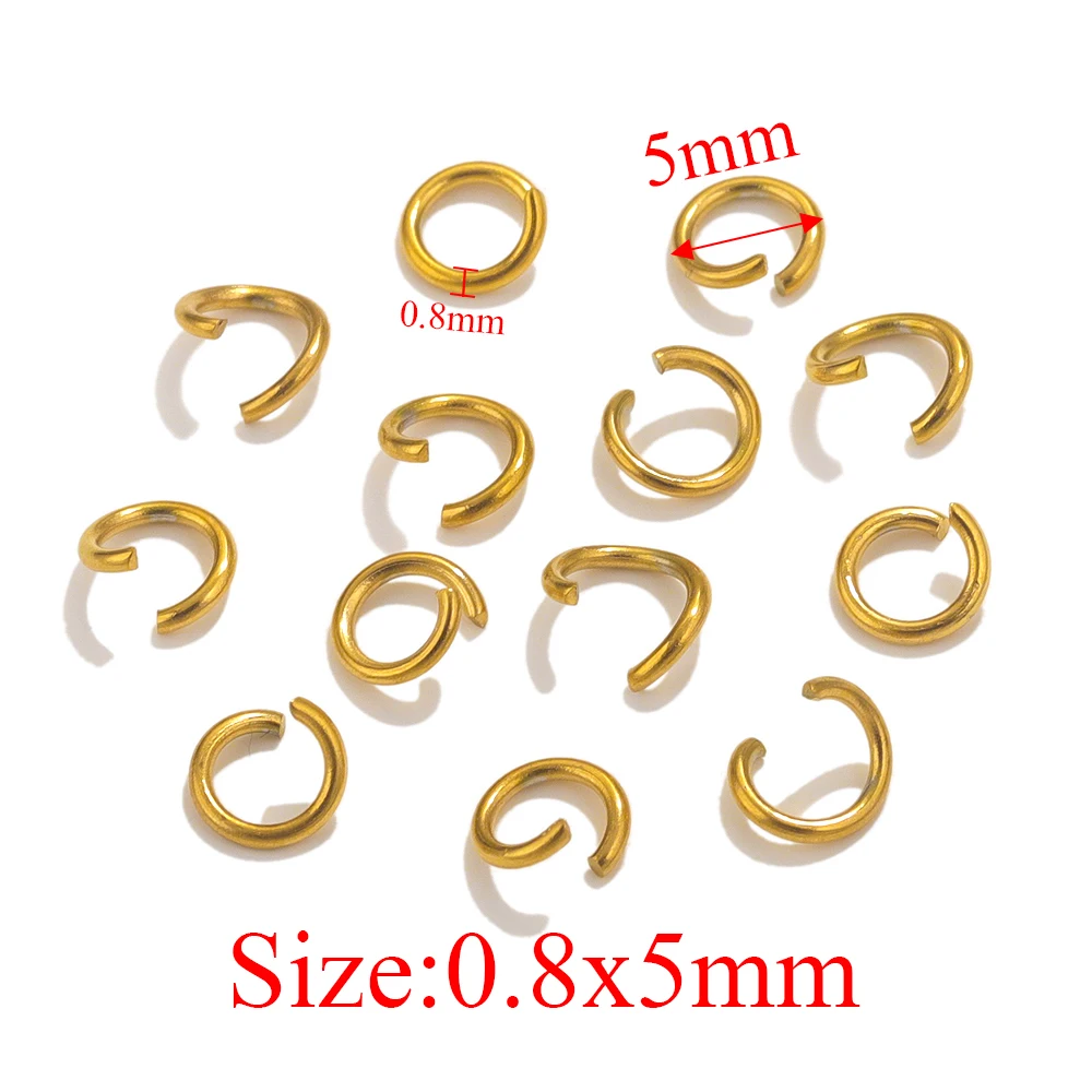 100 stücke pvd vergoldet Edelstahl offene Bieger inge Anschlüsse für DIY Schmuck Herstellung Split Ring Schmuck Befunde Accessoires