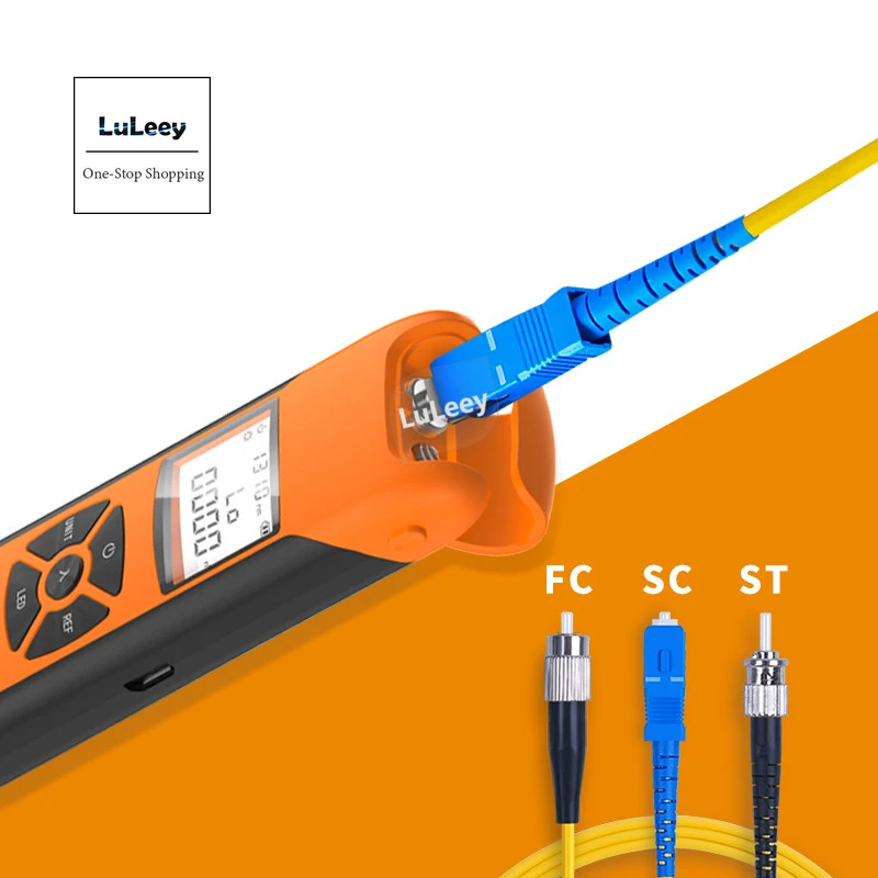 내장 배터리 광 파워 미터, 400mAh, 2in 1, LED 조명 OPM FTTH 850/980/1300/1310/1490/1550/1625nm 지원