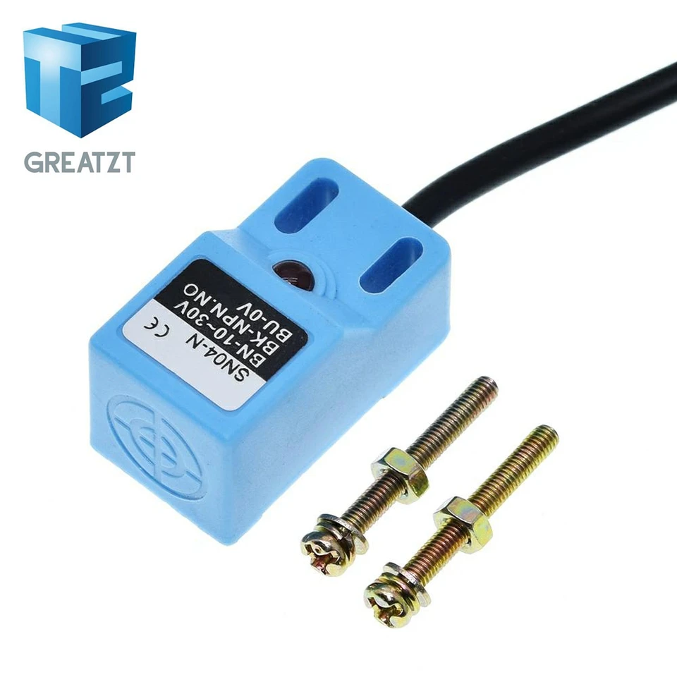 Produktbild von 4 Stück SN04-N2 NPN Induktiv-Näherungsschalter – 4mm Erfassung, 10-30V, Mit LED, 1,2m Kabel, Für Maschinen & Automatisierung