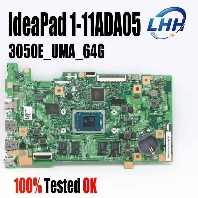 For Lenovo Ideapad 1-11ADA05  Laptop Motherboard 19877-1 5B20Z23023 5B20Z26471 Mainboard with 3050E 64GB Full Tested  UMA