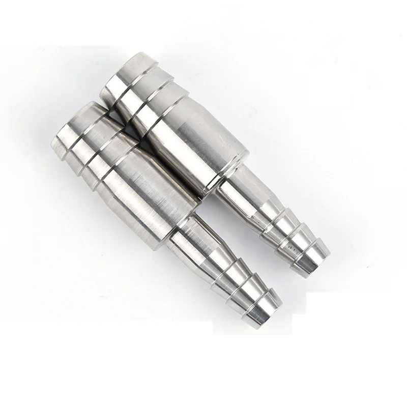 304 Stainless Steel Reducing Barb Coupler ODxL SS304 Straight Connector 6/8/10/12/15/20/25/32mm Extension Water Hose Fitting