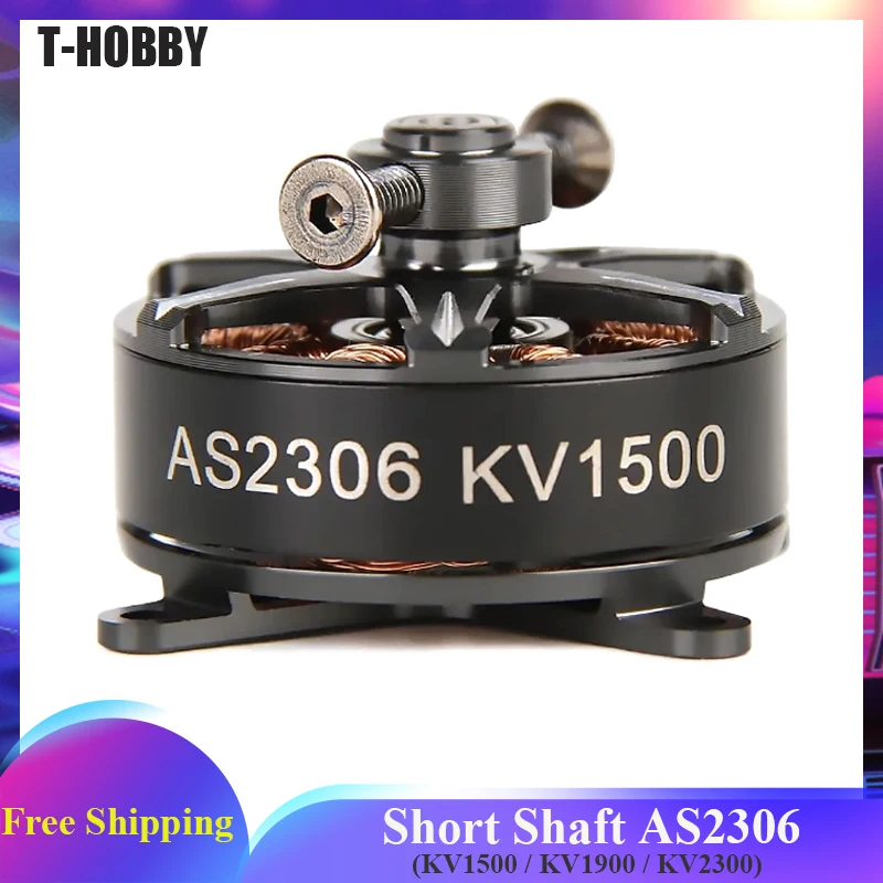 T-HOBBY T-Motor Short Shaft AS2306 KV1500 KV1900 KV2300 2-3S Brushless Motor for F3P 3D 4D Indoor Planes Travel Speed Drone