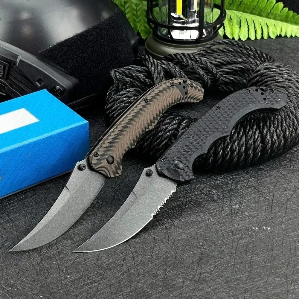 

Survival Outdoor Folding Knife BM 865 High Quality D2 Blade Sharp Hiking Hunting EDC Men's Camping Fishing Tools