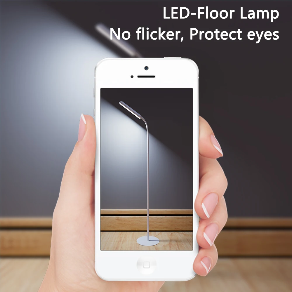 LED Floor Lamp For Living Room Adjustable Gooseneck Stand Light Remote Control Dimmable Standing Reading Light Office Decoration