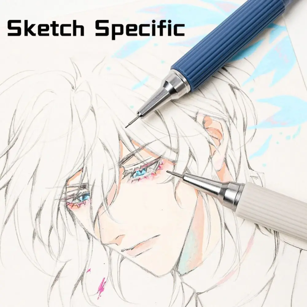 

Металлический механический карандаш, противоскользящий мягкий чехол, 0,3/0,5/0,7 мм, автоматический карандаш, подвижный карандаш с низкой гравитацией