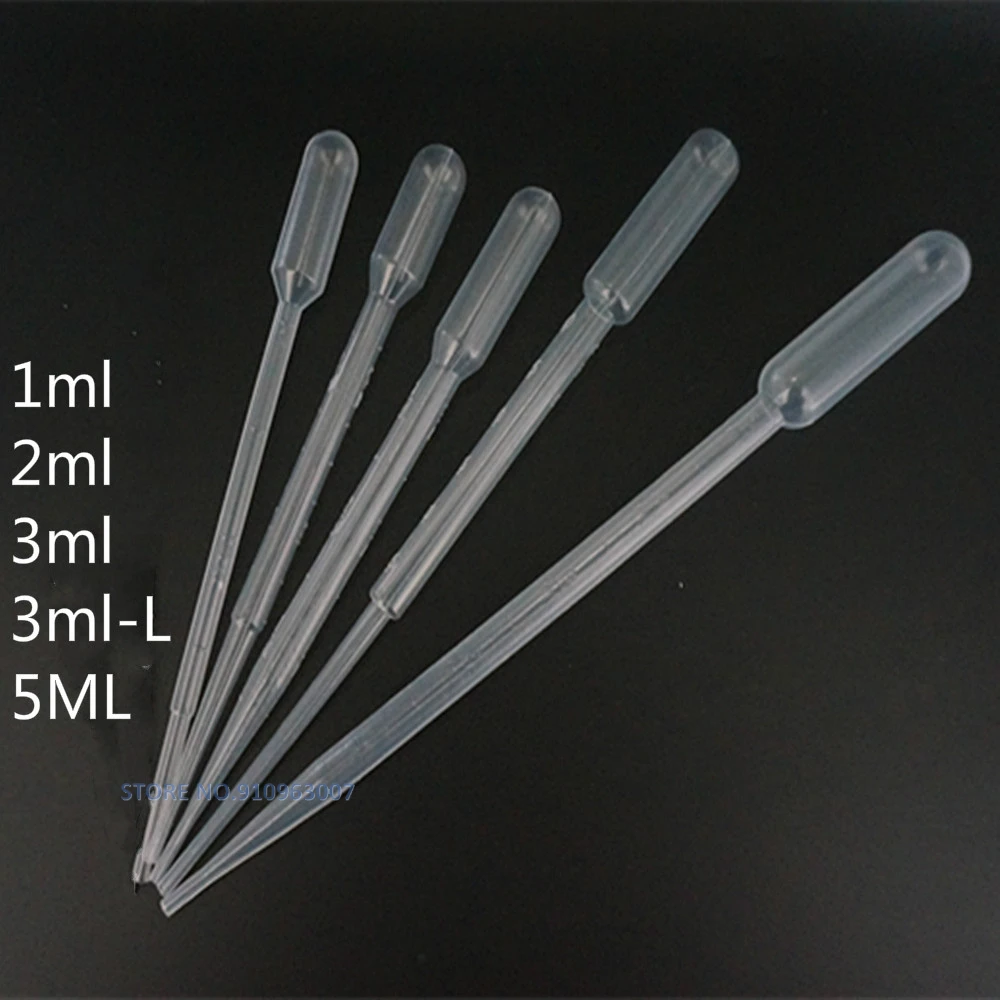 10Pcs-200Pcs 0.2ml to 10ml Laboratory Tools Pipettes Graduated Pasteur Pipette Dropper Polyethylene Makeup Tools